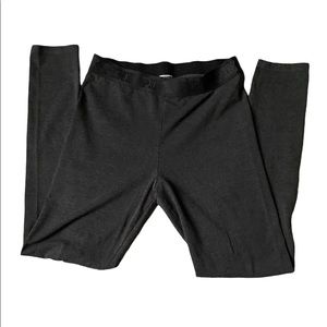 VS PINK CHARCOAL GRAY LEGGINGS WITH BLACK LOGO WIDE ELASTIC WAISTBAND